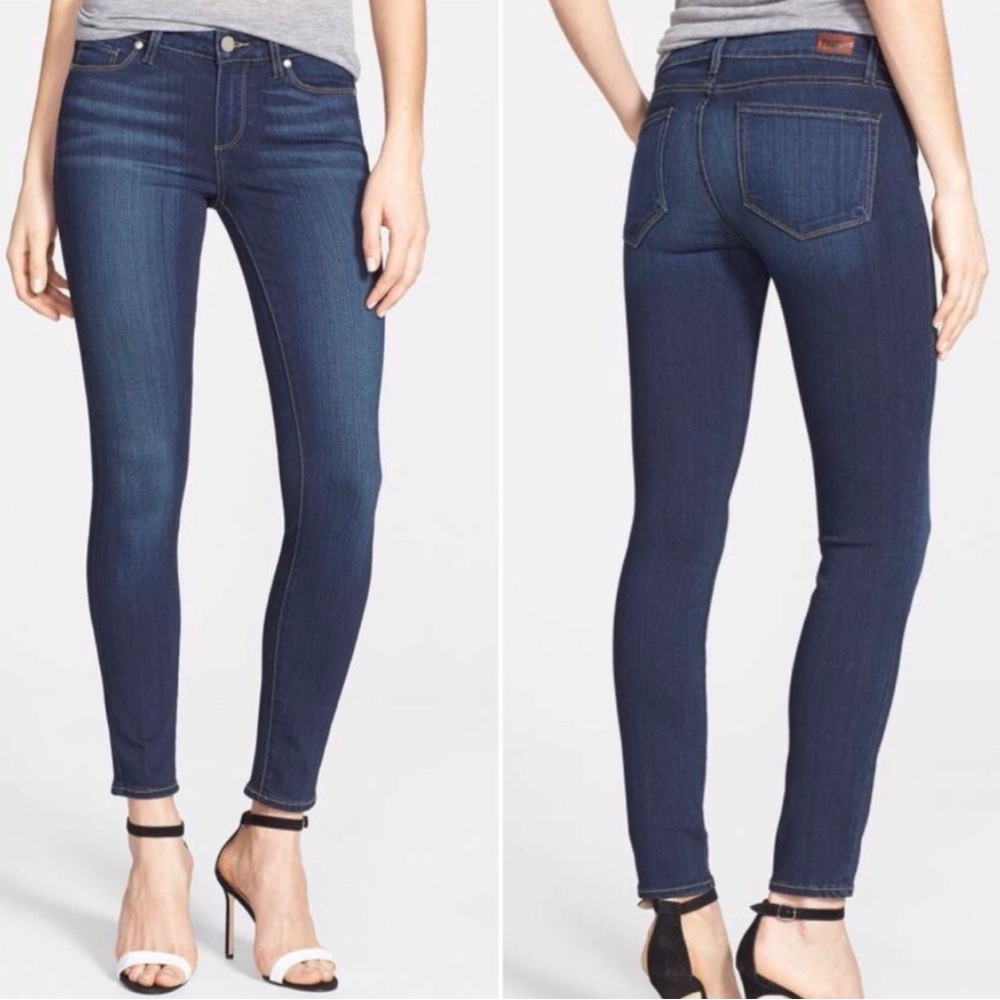 Paige Verdugo Ultra Skinny Lyocel Blend Whiskered Blue Jeans Womens Sz 27 Casual